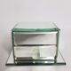 Boîte à bijoux coffret en verre biseauté, miroir, ancien de style art déco