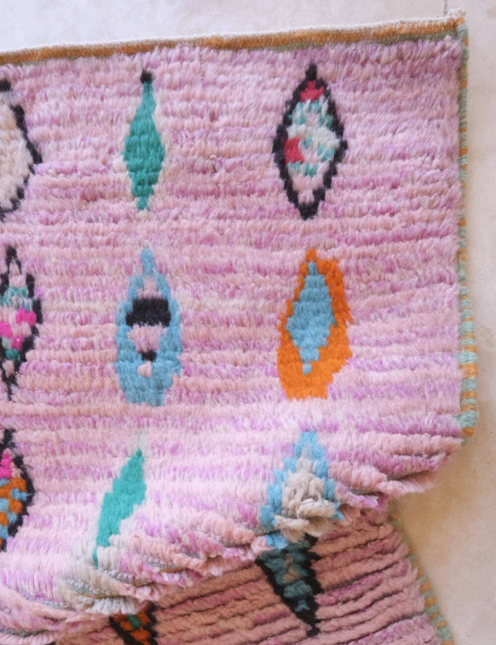 Pink Berber Rug - 153 x 67 cm