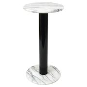 Postmodern pedestal table / plant stand in white Carrara marble, Italy, 1980s