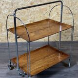 60s 70s serving trolley dinette side table space age brown design 60s 70s