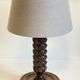 Wooden Lamp Charles DUDOUYT Vintage