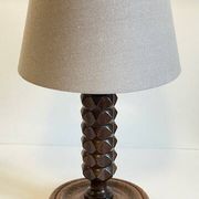 LAMPE Bois Charles DUDOUYT Vintage