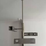 Henri Mathieu chandelier in chromed metal France 1960