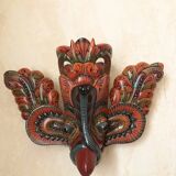 Wooden triptych mask
