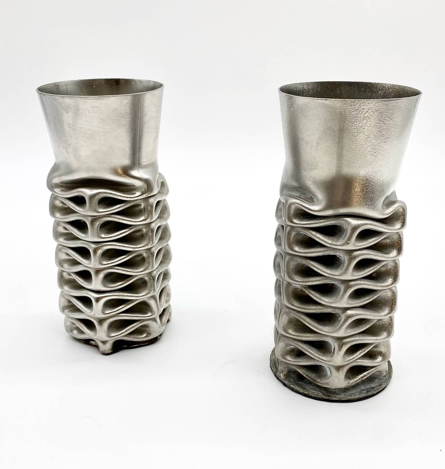 Pair of “compression” vases by jacques moniquet – 1970s