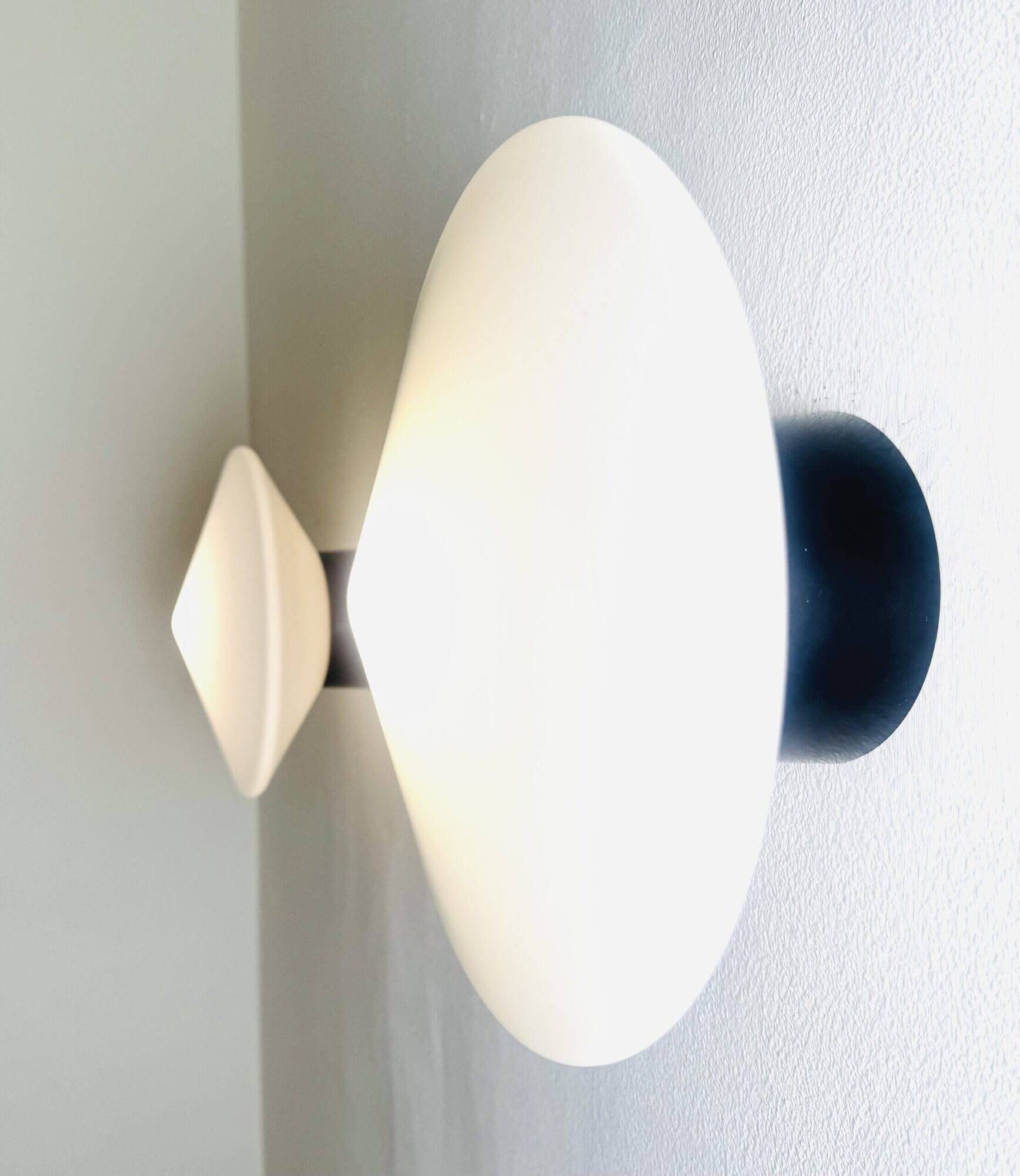 P-1410 Discus Milky Glass Ceiling Or Wall Lamps By Raak Amsterdam, The Netherlands 1960S