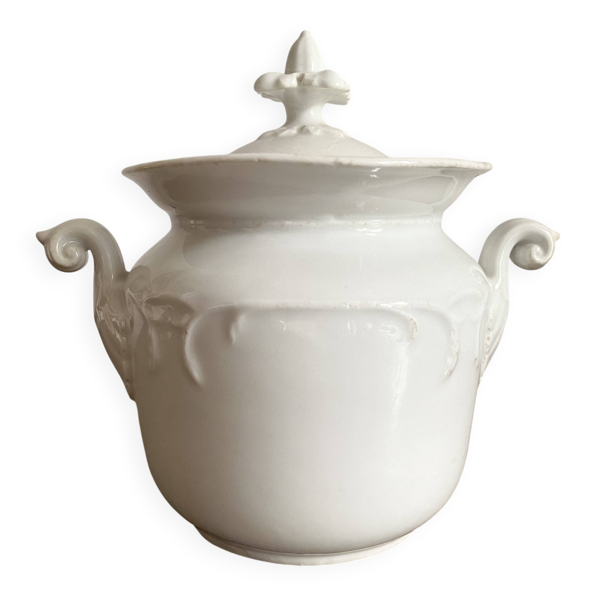 Antique sugar bowl or porcelain pot