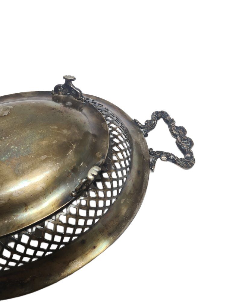 Art Nouveau fruit bowl on stand by Fraget, Poland, 1900s