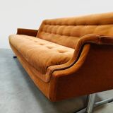 Midcentury lounge set swivel armchairs & sofa 'Madmen style'