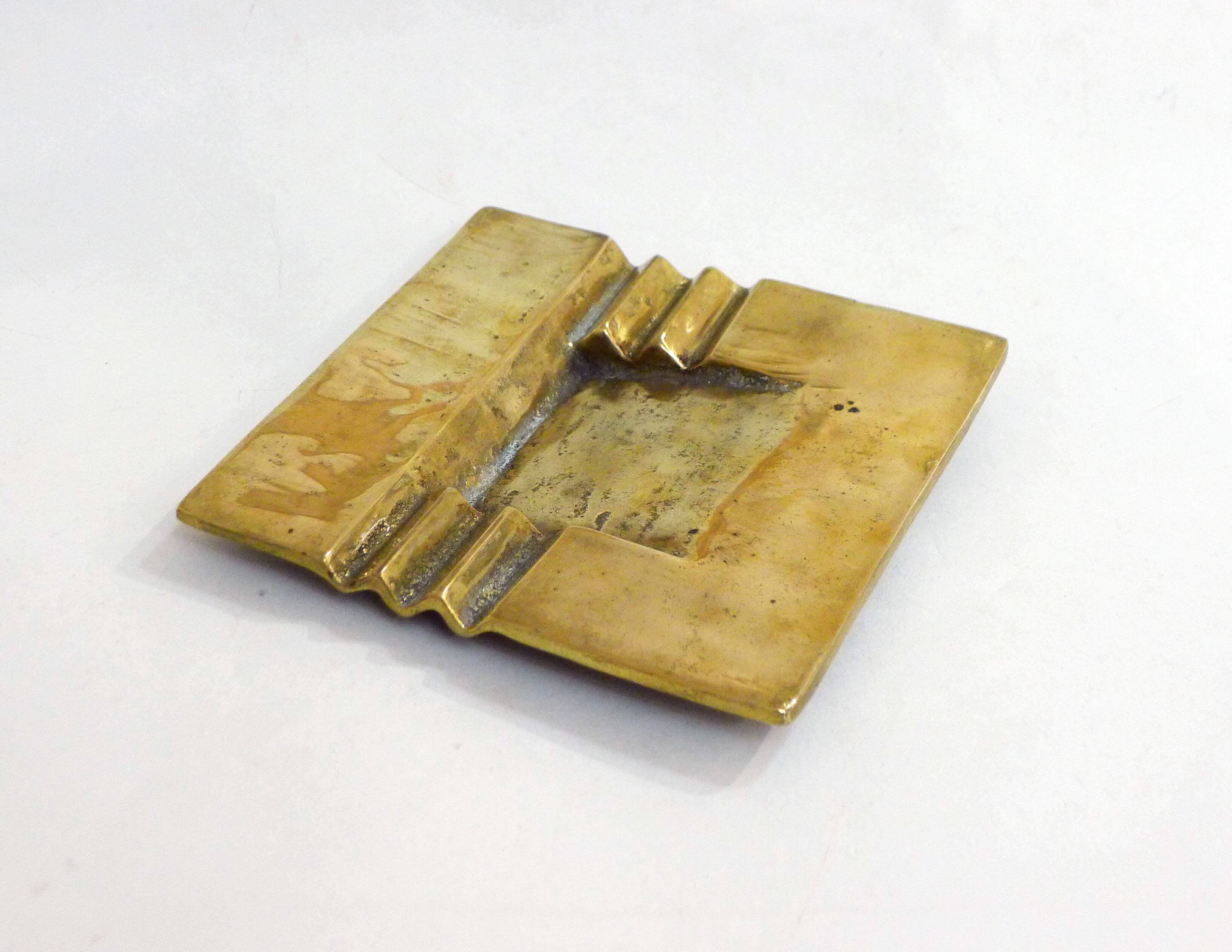 Stylized ashtray gilded bronze