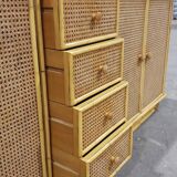 Rattan sideboard 1970