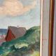 Oil on Panel 'Sea View' by S. Palm, Signed, Vintage & Framed 40 × 34 cm