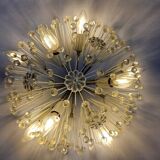 Important flush mount lamp from the middle of the last century Emil Stejnar for Rupert Nikoll. Austria, 1960s