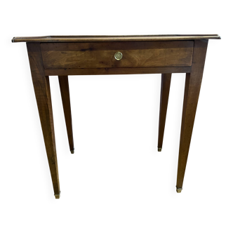 Small walnut writing table. 1 drawer, excellent condition.