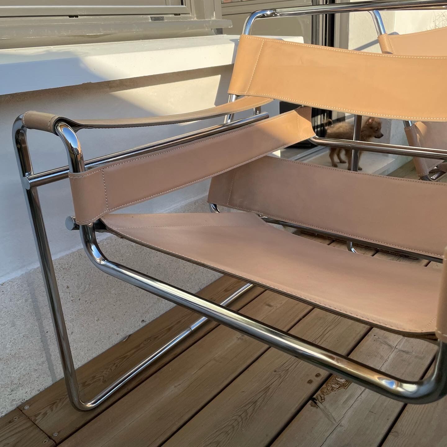 Pair of Wassily armchairs by Marcel Breuer