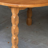 Extendable round dining table in oak, Denmark, 1970’s