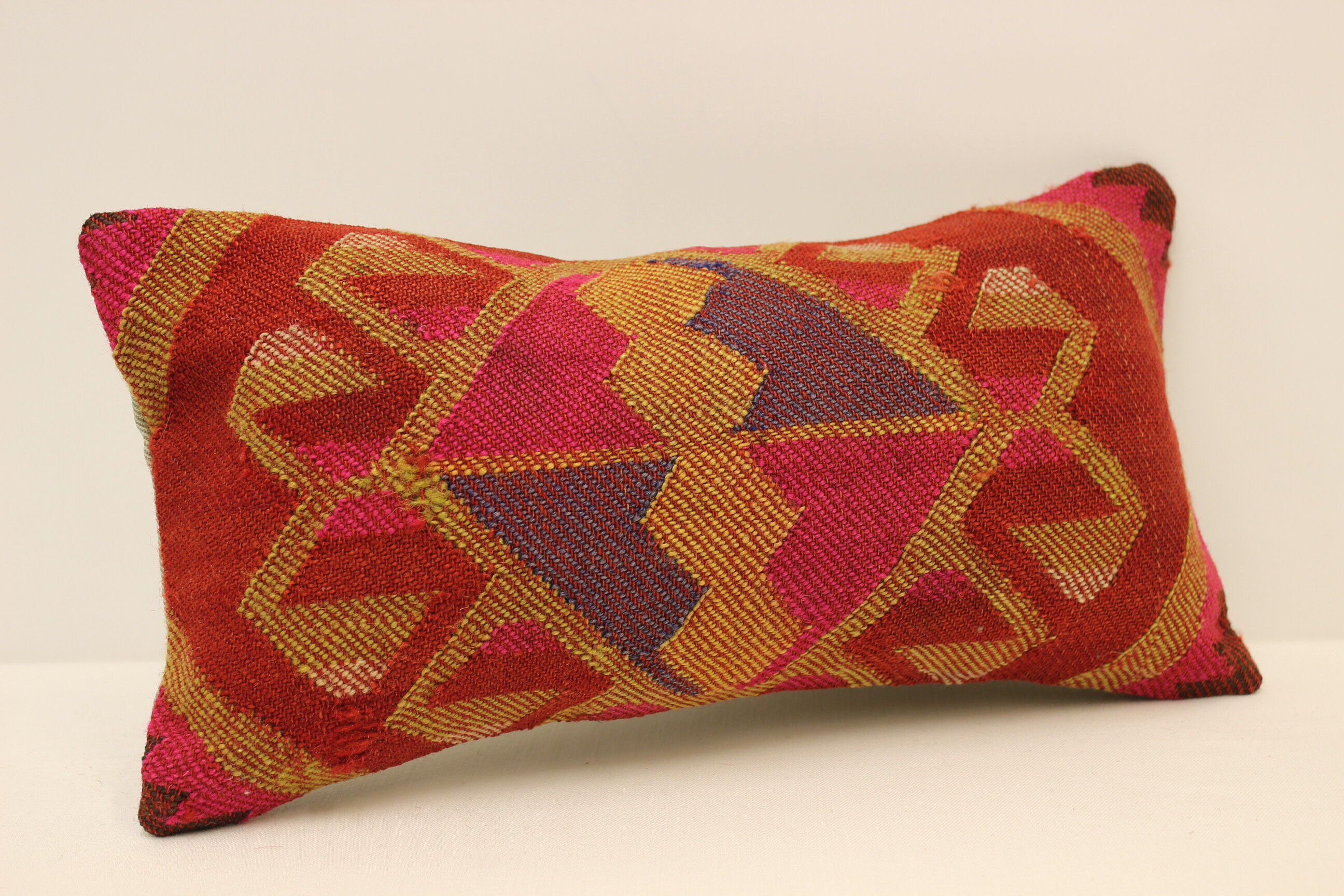 Housse coussin vintage 20x40 cm kilim