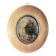 Antique oval miniature painting landscape signed Natali early 20th century