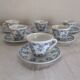 6 cups and saucers Rivanel in vintage 70's opaline
