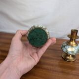 Pair of Art Deco Style Hand Painted Delft Ceramic Candlesticks