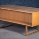 Vintage Oak Desk by Henning Jensen & Torben Valeur for Dyrlund, Denmark, 1960s