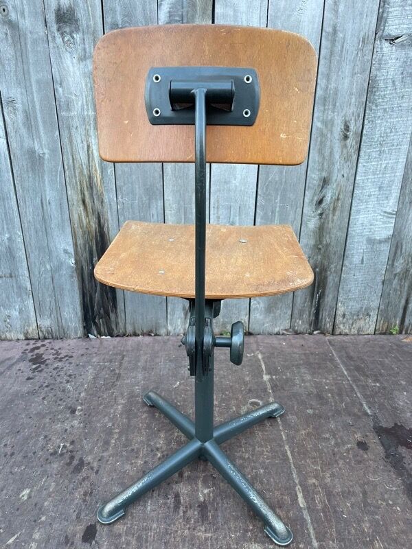 Vintage Friso Kramer adjustable workshop stool for Ahrend De Cirkel