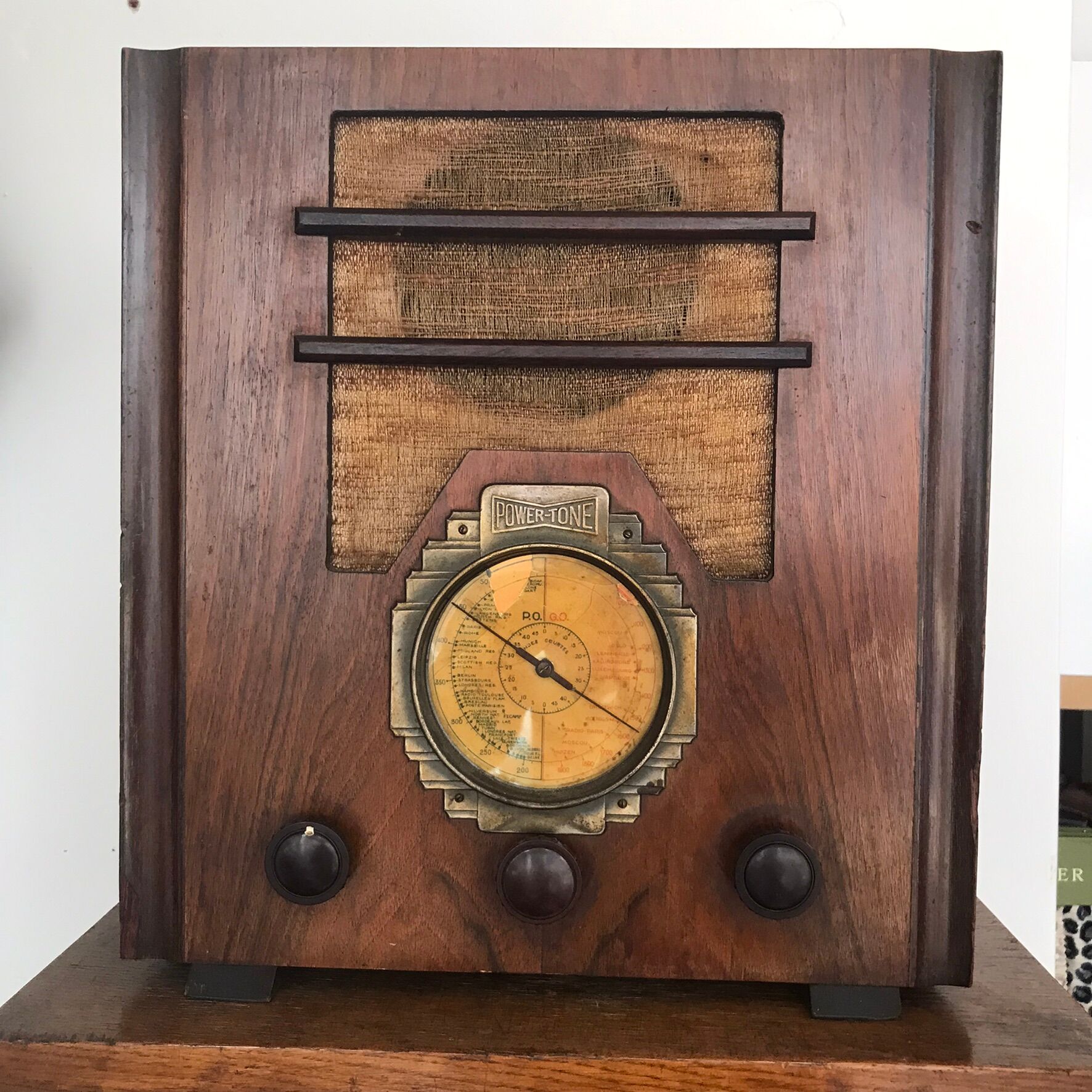 Radio TSF POWER-TONE 322 Art Deco 1935