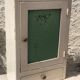 White medicine cabinet with window and drawer