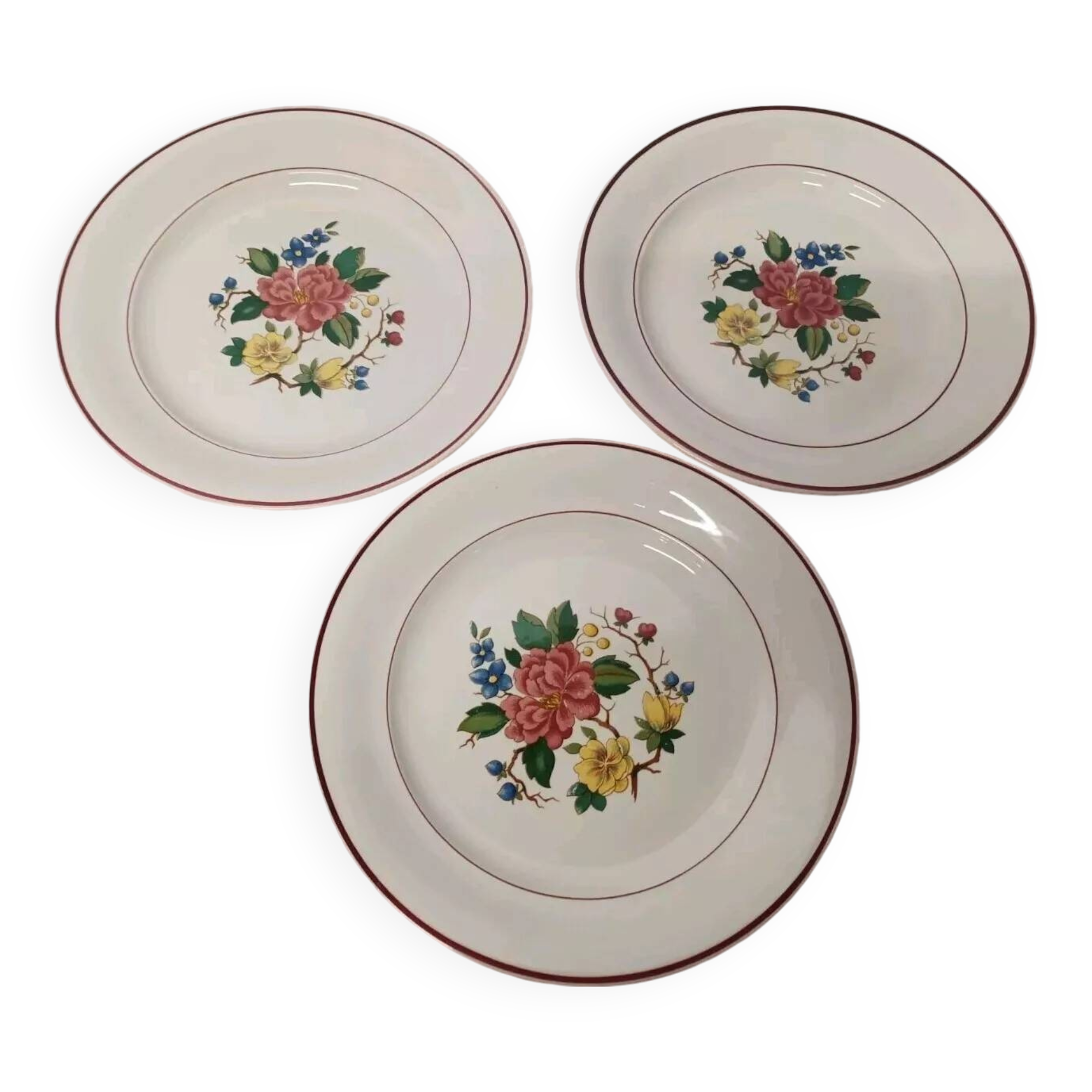 Set of 3 Villeroy and Boch Vintage Dessert Plates