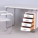 Czech Bauhaus Writing Desk with Chair in Chrome and Lacquered Wood, 1930s, Set of 2