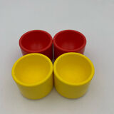 4 vintage egg cups, Sitap France, 1970s