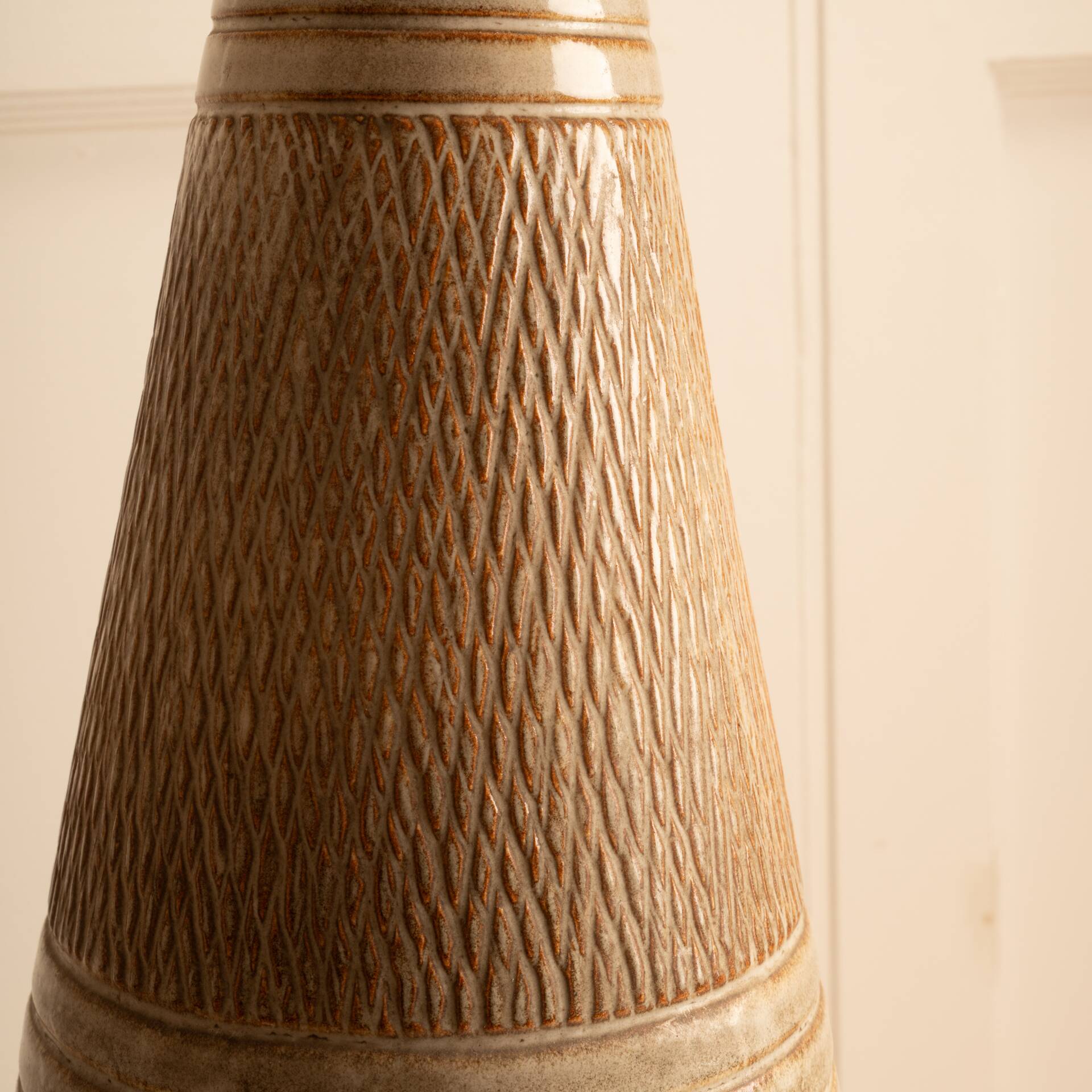 Grande lampe danoise en céramqiue - mid century