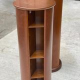 Paire de sellettes pivotantes en bois