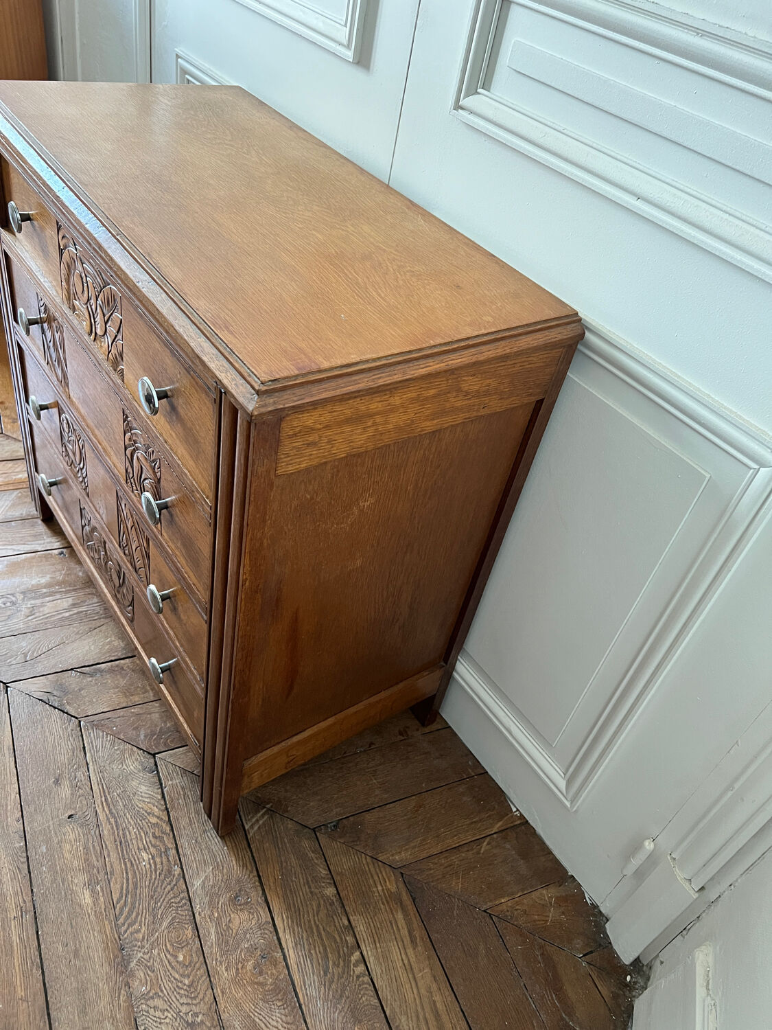 Art Deco style wooden chest of drawers