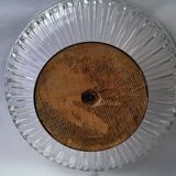 Glass Art Deco bowl with metal base