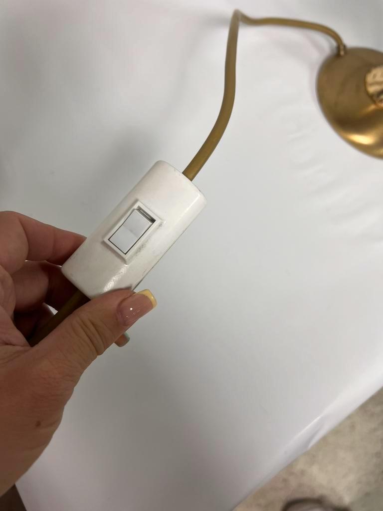 Vintage double flower table lamp golden