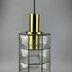 60s 70s ceiling lamp Glashütte Limburg Germany glass & brass Space Age