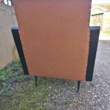 Paire de fauteuils en simili cuir