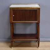 Mahogany curtain coffee table, Louis XVI style – mid-19th century