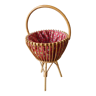 Rattan sewing basket from the 70s