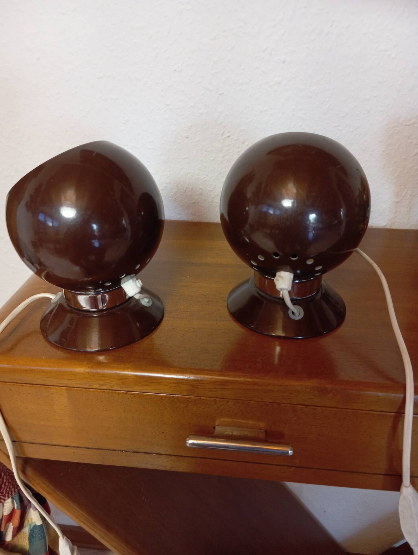 Lampes boule orientables vintage des années 70