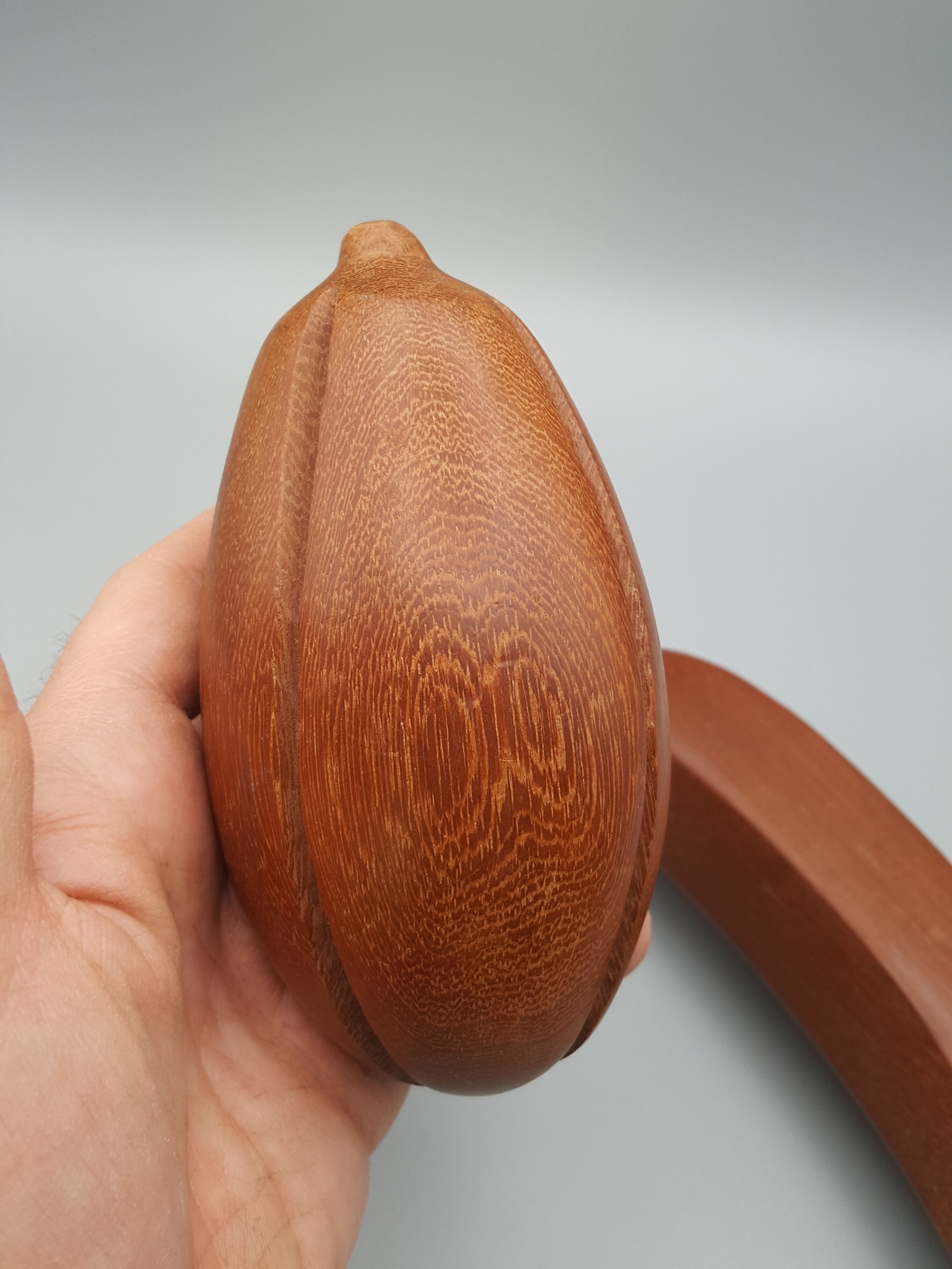 Lot de 4 fruits exotiques en bois déco table cuisine vintage