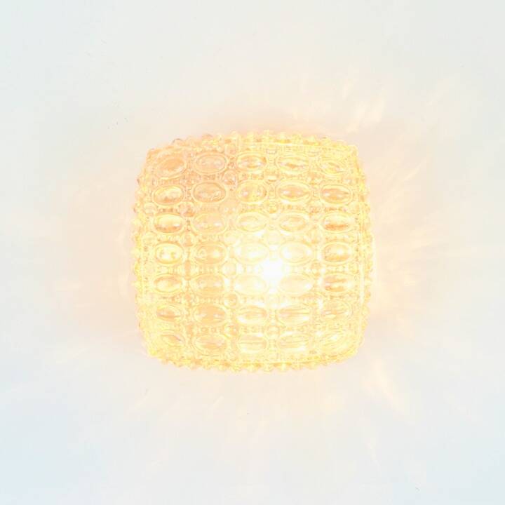 Pair of Amber Bubble Glass Wall Lamps by H. Tynell for Limburg, 1960s/1970s
