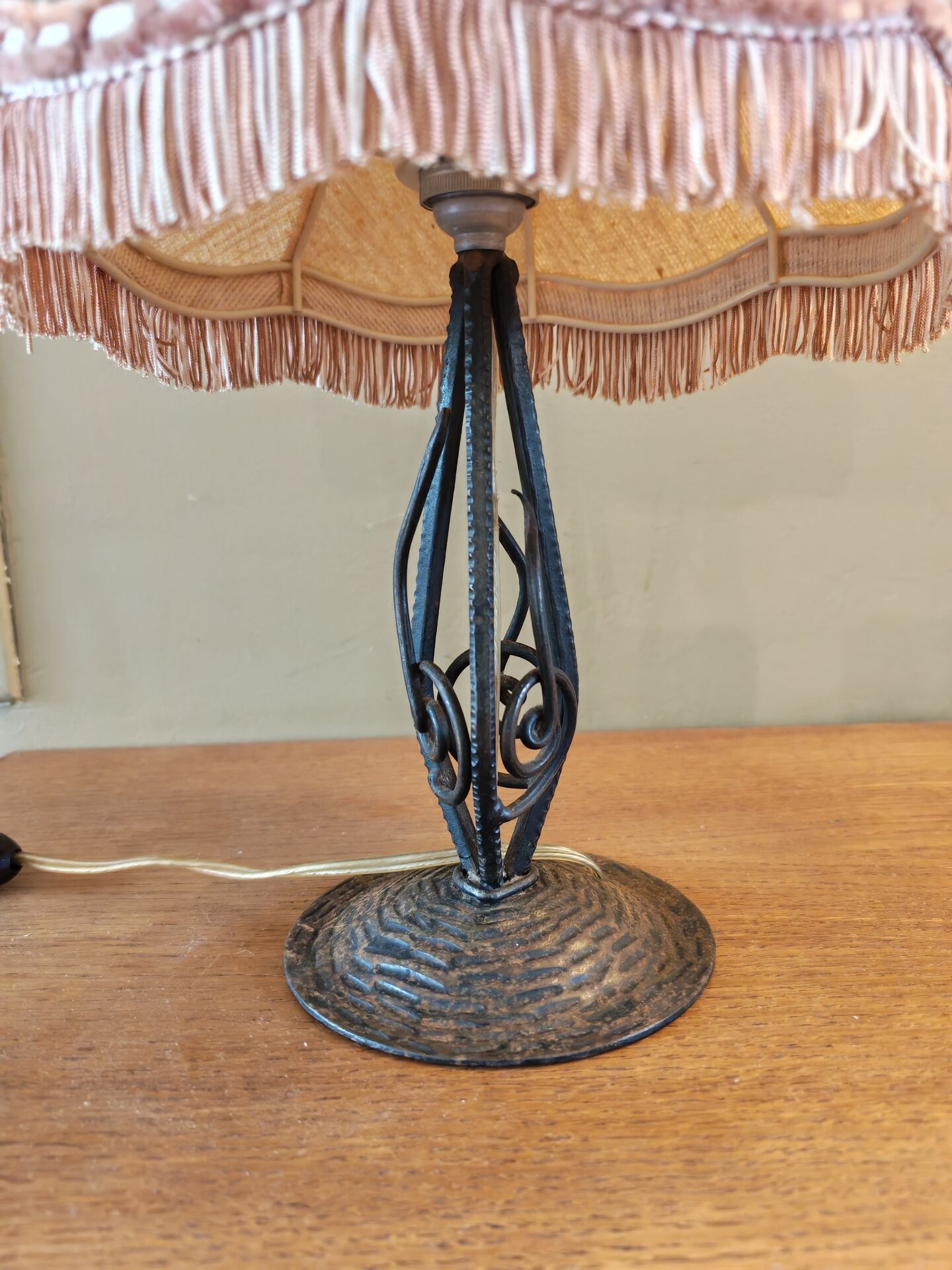 Lampe art nouveau fer forgé