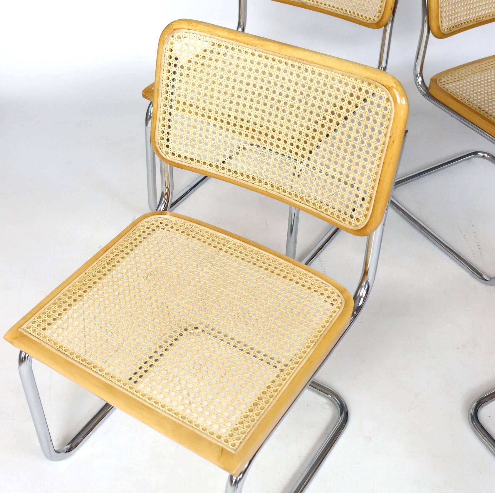 Set of four B 32 chairs by Marcel Breuer