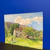 Watercolor vintage landscape