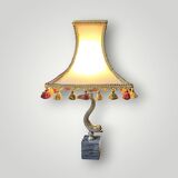 Vintage Fish Side Lamp - Grey Marble Base and Brass Fish