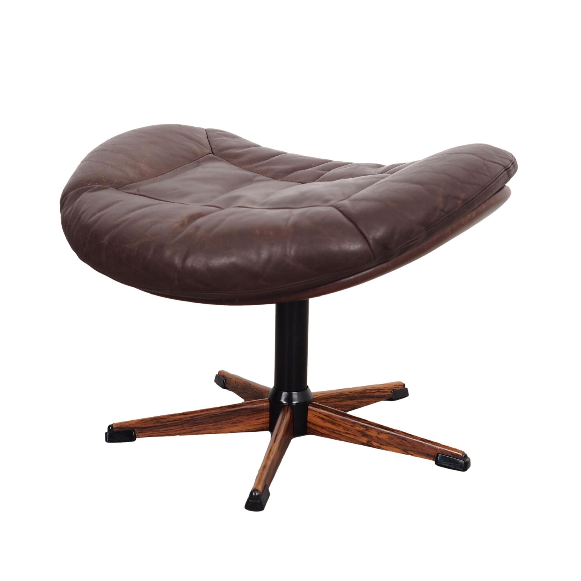 Leather footstool H.W. Klein 1960