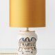 Italian apothecary jar table lamp with new Dupion silk shade, 19th century.