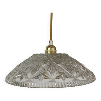 Vintage glass lampshade pendant light - tableware collection -